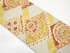 アンティーク　菱に華紋織り出し袋帯（材料）